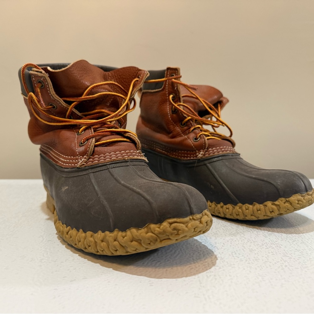 Men’s Brown and Black Leather Duck Boots